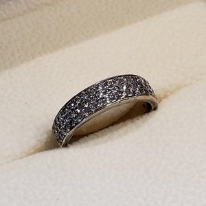 Size 7.5 gold plated diamond ring